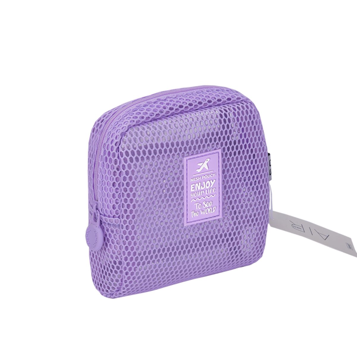  Mesh Square Pouch Purple V24605-PL