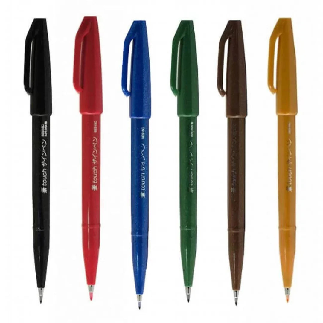 Pentel Brush Sign Pen - All 36 Colors (SES15C-36ST1/S)