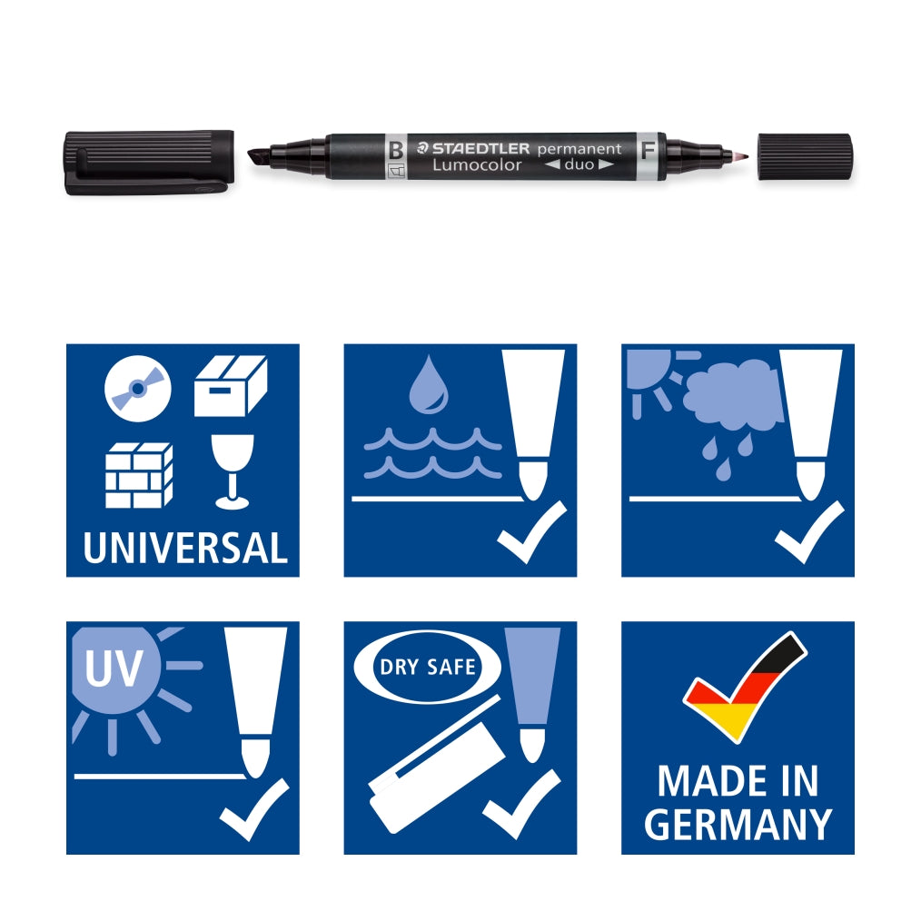 STAEDTLER Lumocolor® permanent marker duo 348 black