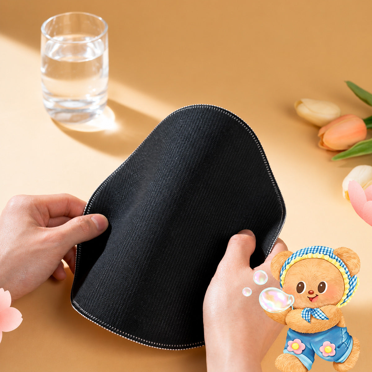  Deli Butterbear Sweet Treat Round Mouse Pad - Yellow 