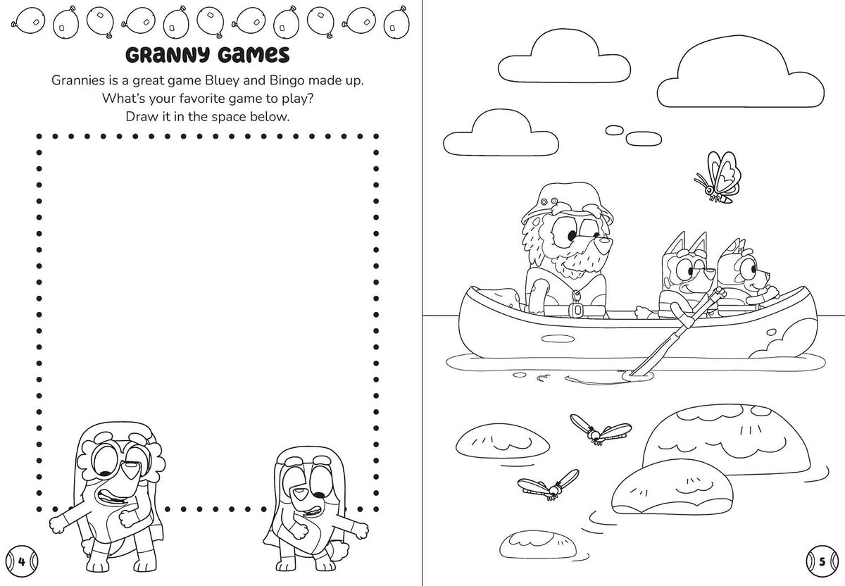 Bluey: Family Games: Coloring & Activity with Stackable Markers (Paperback)