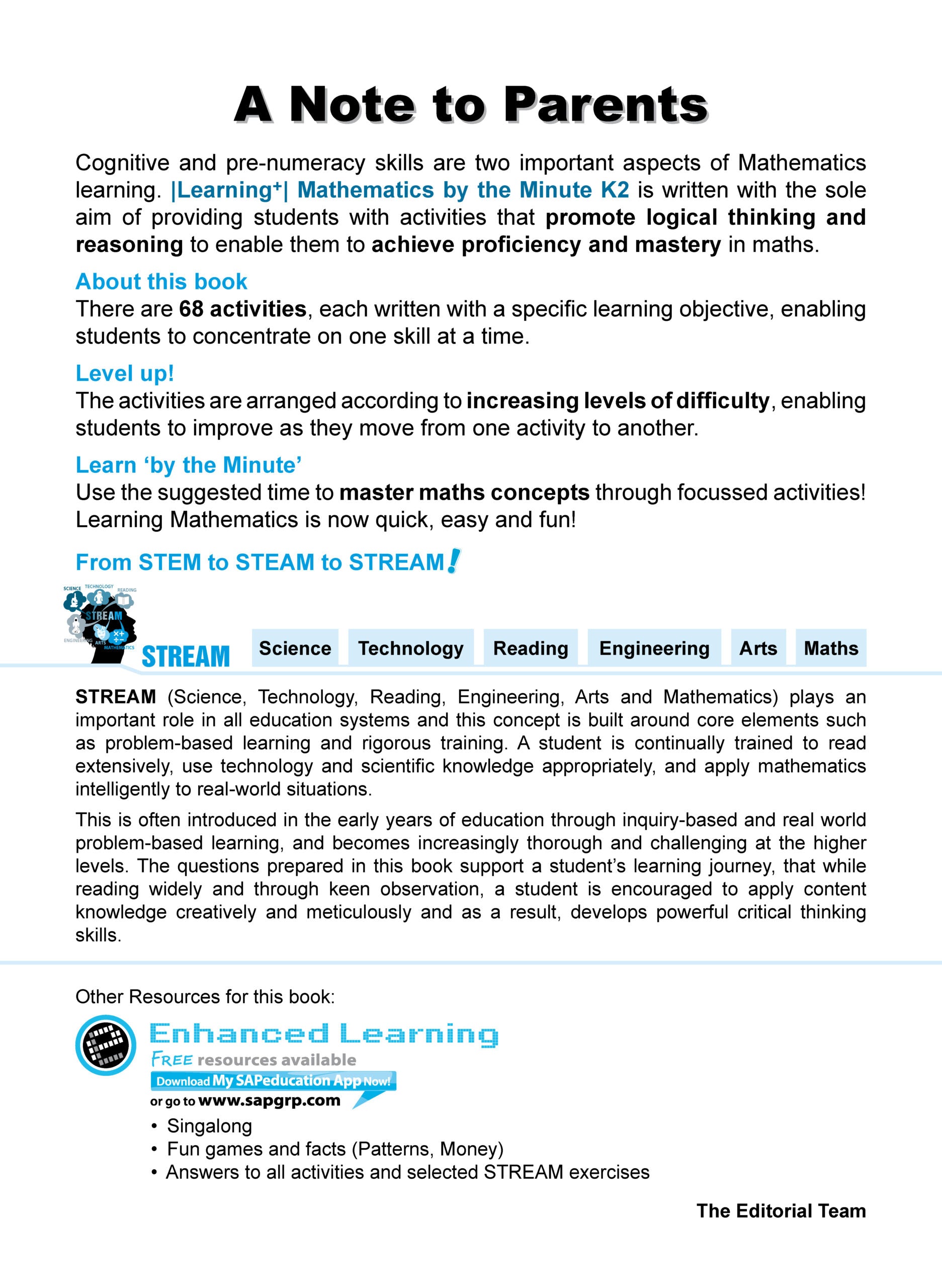 Learning + Mathematics by the minute Kindergarten 2