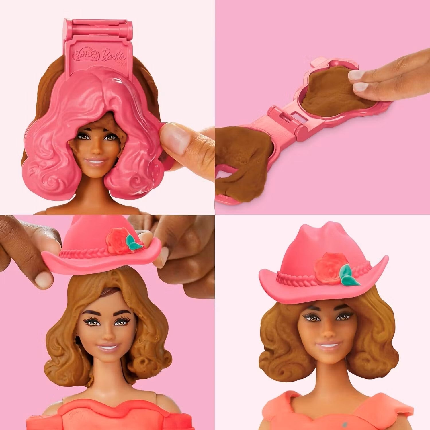 HASBRO PLAYDOH BARBIE FLORALS AND FRINGE DOLL SET
