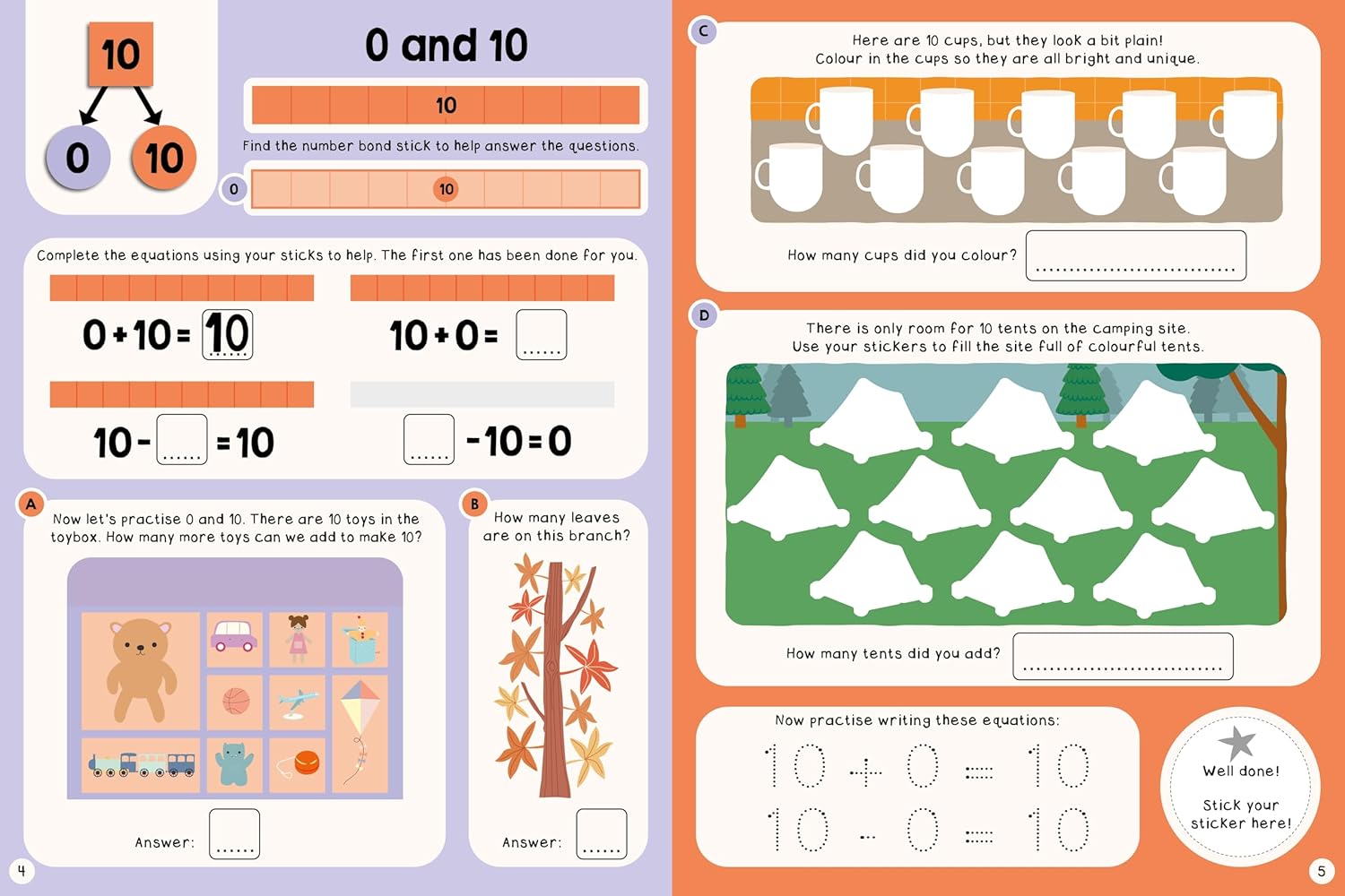 Bright Bee Number Bonds Activity Book Bag