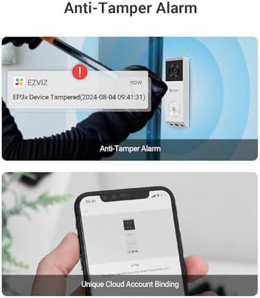 Ezviz EP3x 2K Battery-Powered Video Doorbell Kit2K Battery-Powered Video Doorbell Kit