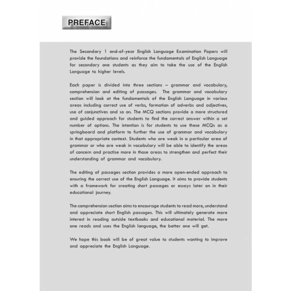 Secondary 1 English Practice Papers