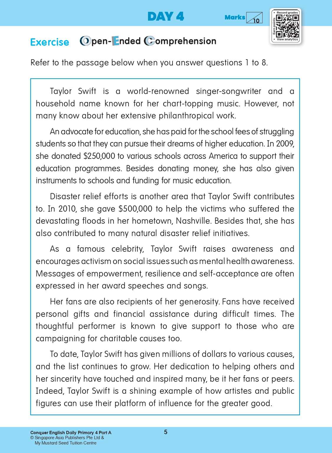 Conquer English Daily Primary 4 (Part A)