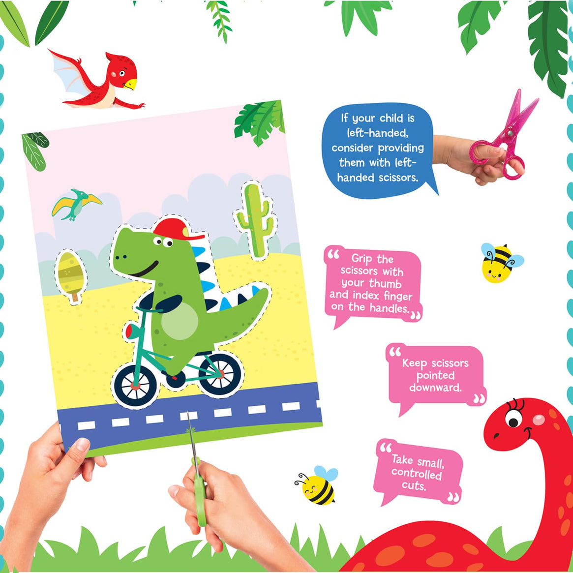 Scissors Skills Activity Book - Daring Dino