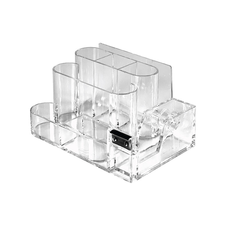 Ht Acrylic Desk Organiser With Tape Dispenser
