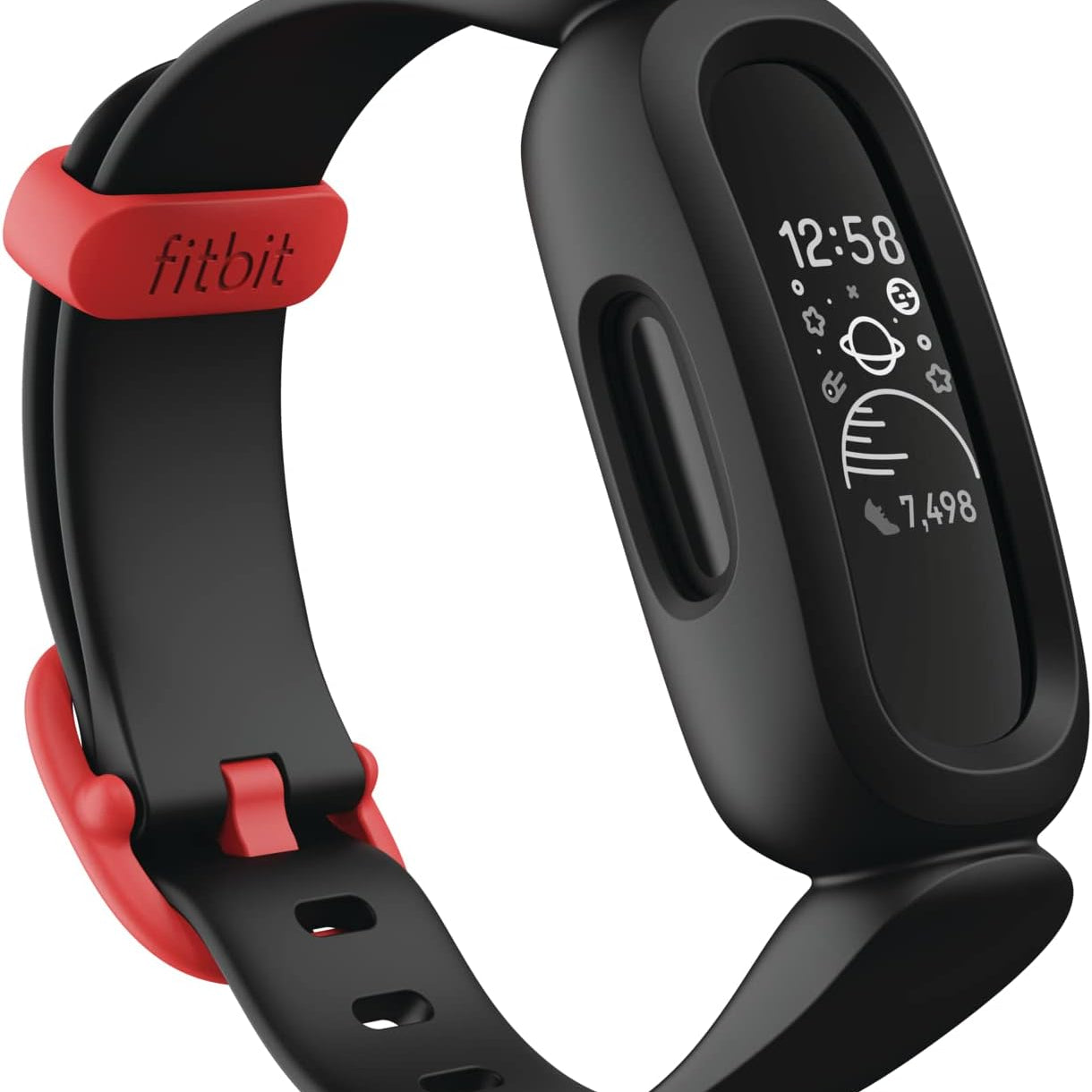 Fitbit Ace 3 Activity Tracker for Kids 6+ One Size, Black/Racer Red - Singapore Edition