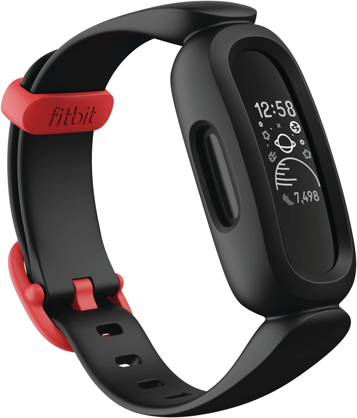 Fitbit Ace 3 Activity Tracker for Kids 6+ One Size, Black/Racer Red - Singapore Edition