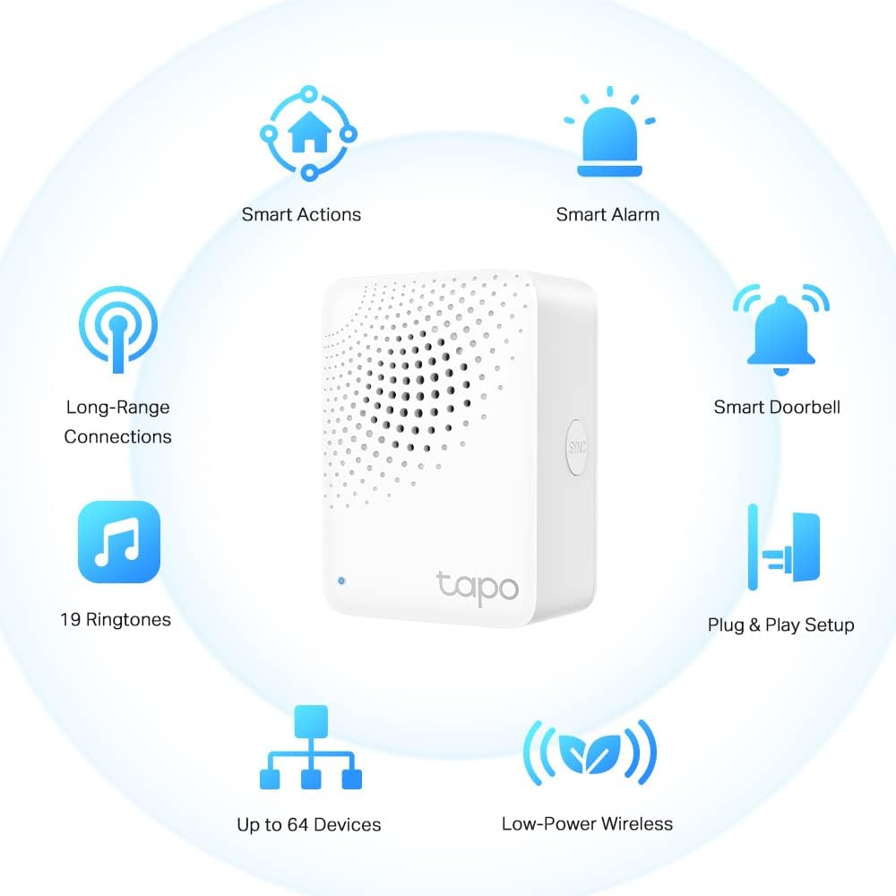 TP Link Tapo H100 Smart IoT Hub with Chime Smart Alarm TPLink