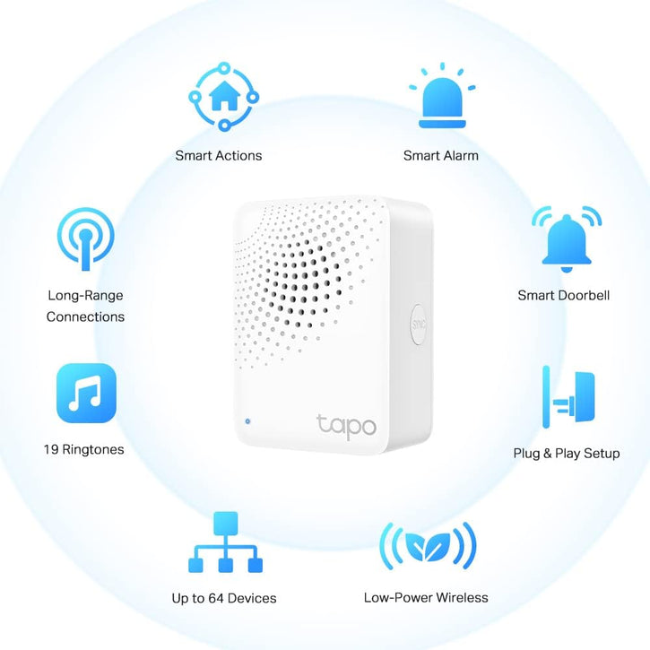 TP Link Tapo H100 Smart IoT Hub with Chime Smart Alarm TPLink