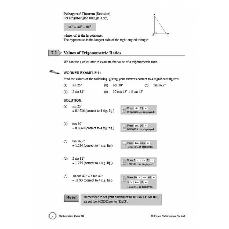 Secondary 3B Express Mathematics Tutor-3rd Edition