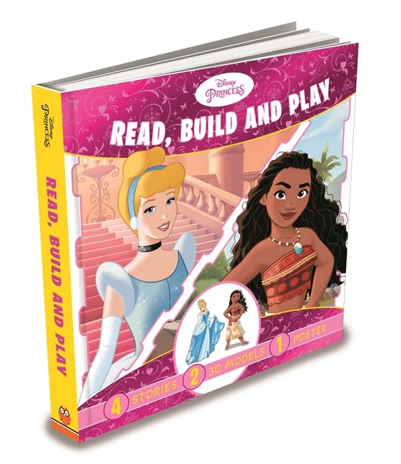 Disney Princess Cinderella & Moana Read, Build And Play (Paperback)