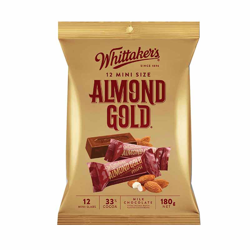 Whittaker's - Almond Gold Mini Slab 12 X 180g