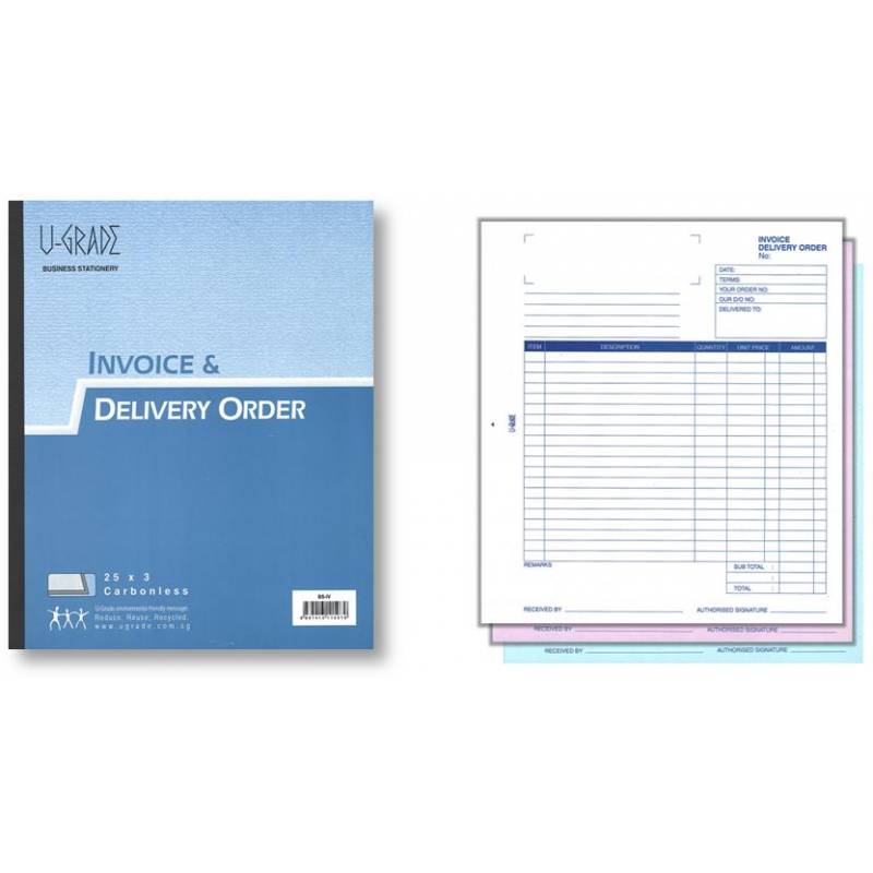 U-GRADE INVOICE BOOK 25x3
