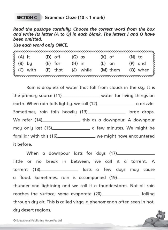 Primary 4 English Class Tests