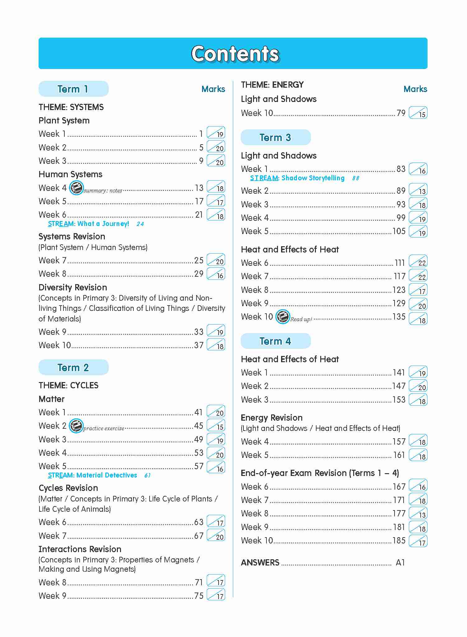 Primary 4 LEARNING+ SCIENCE Open-ended Questions by the WEEK Workbook 4