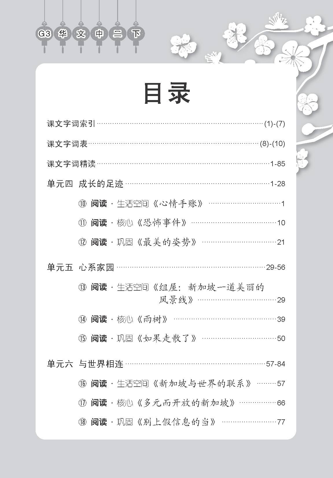 Secondary 2B [G3 Chinese] Handbook Of Vocabulary / 中学二年级 G3华文 课文字词手册 (二下