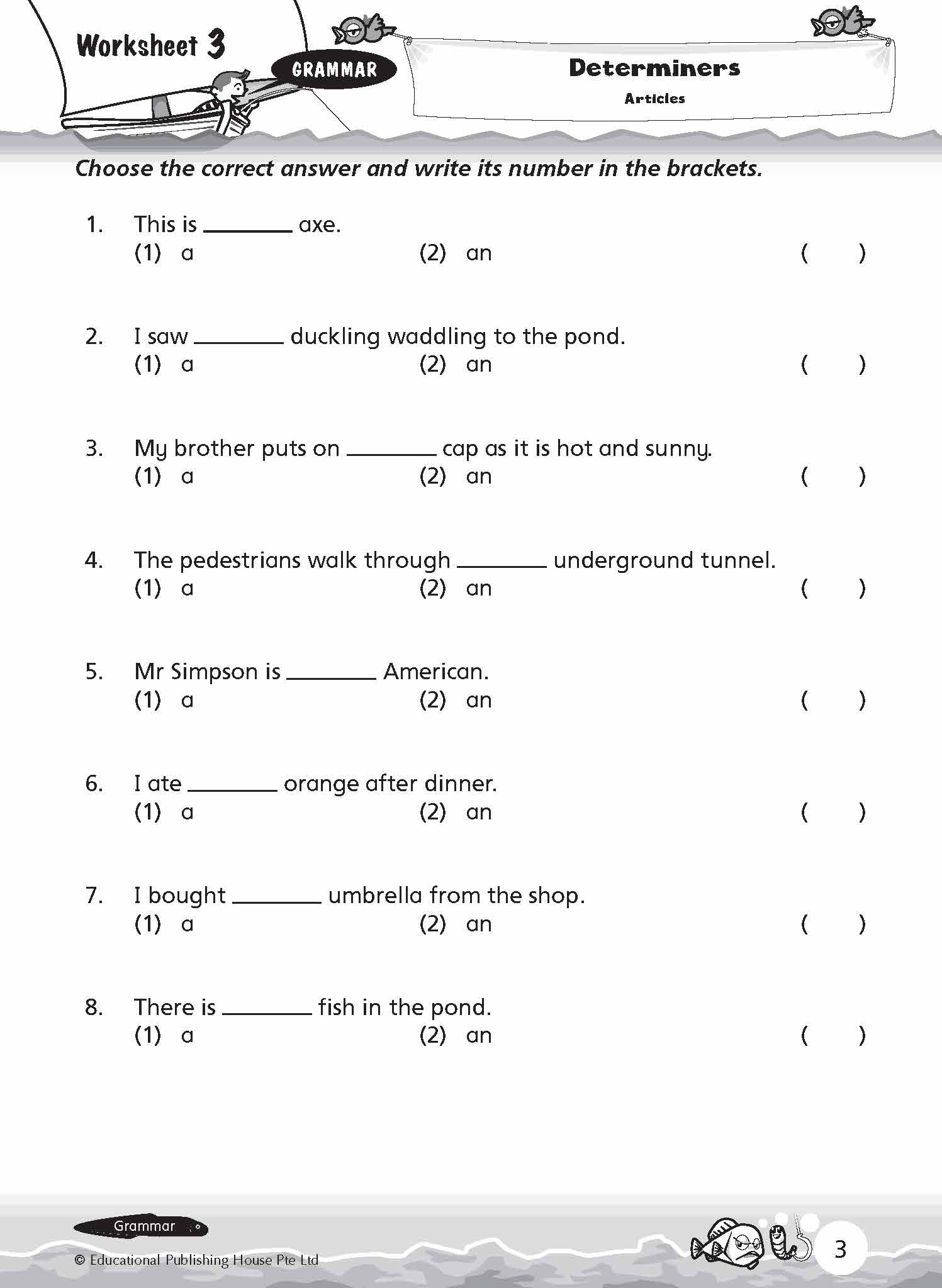 Primary 1 New English Grammar & Vocabulary Worksheet