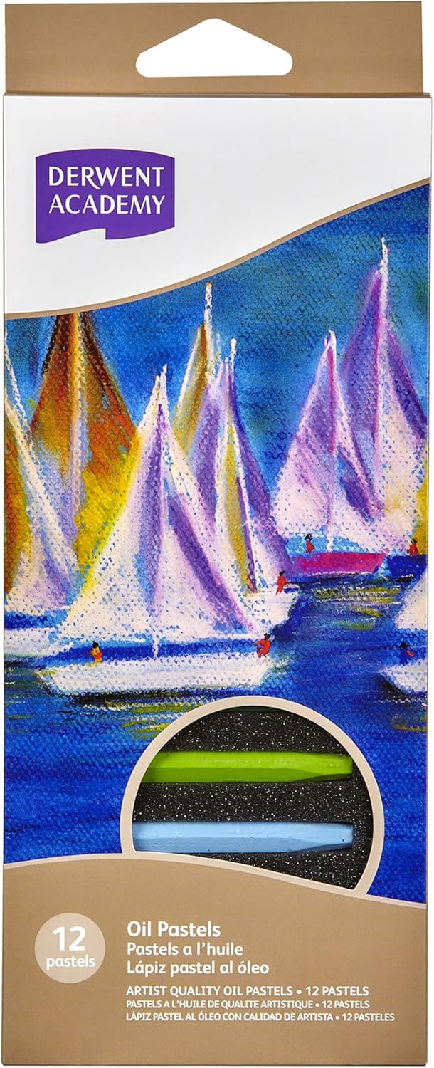 Derwent Academy Academy Oil Pastels, 12 Colours (r32900)
