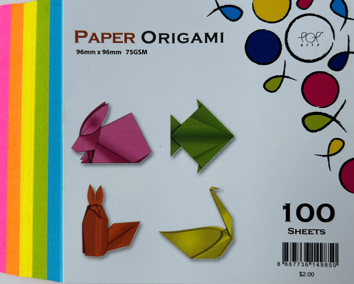 POP Artz Origami Paper 84GSM 100'S