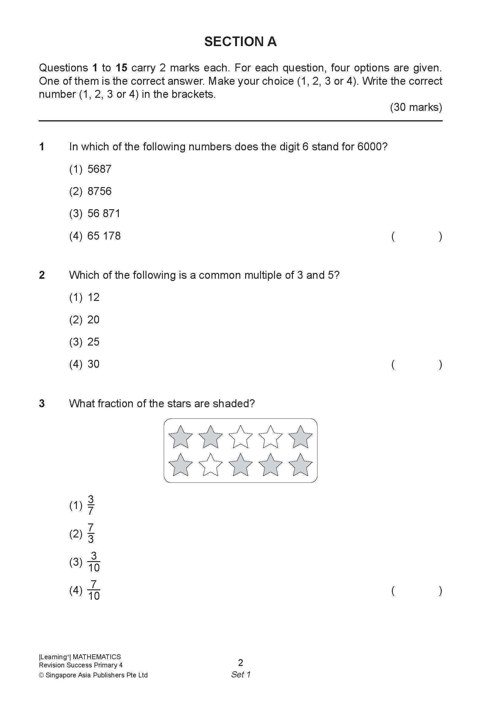 Learning+ Mathematics Revision Success Primary 4