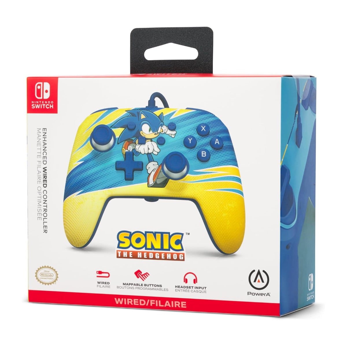 PowerA Enhanced Wired Controller for Nintendo Switch - Sonic Boost (Officially Licensed)