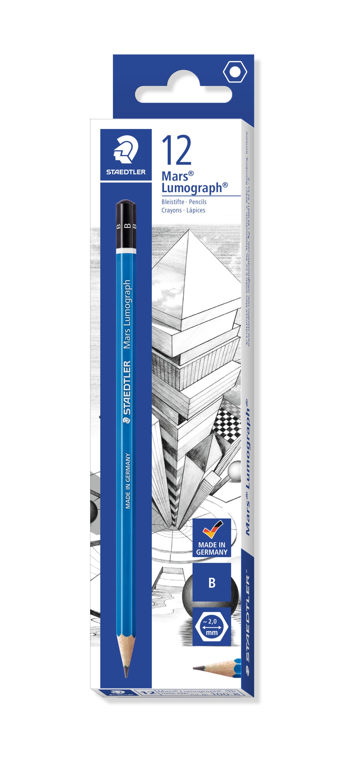 Staedtler 100-B x 12pcs Lumograph Pencil in Box