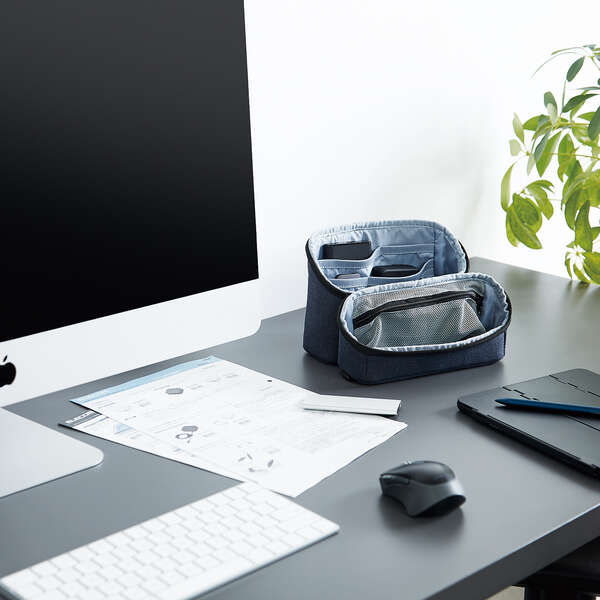 BMA-GP18N Elecom Gadget Pouch Stand Type Navy