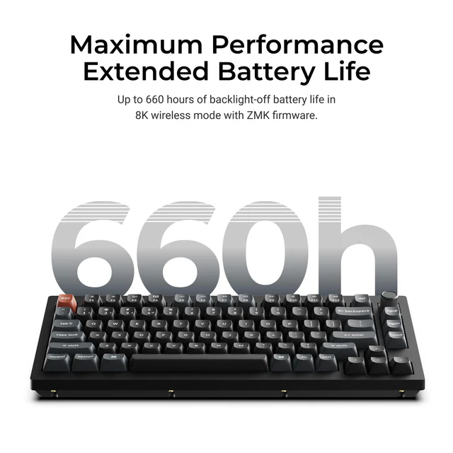 Keychron V1 Ultra 8K Wireless Custom Mechanical Keyboard - Red