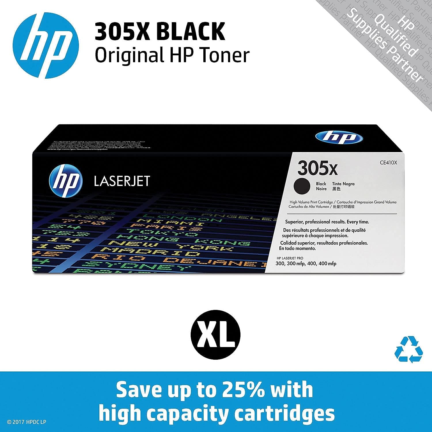 HP 305X Black High-yield Toner Cartridge