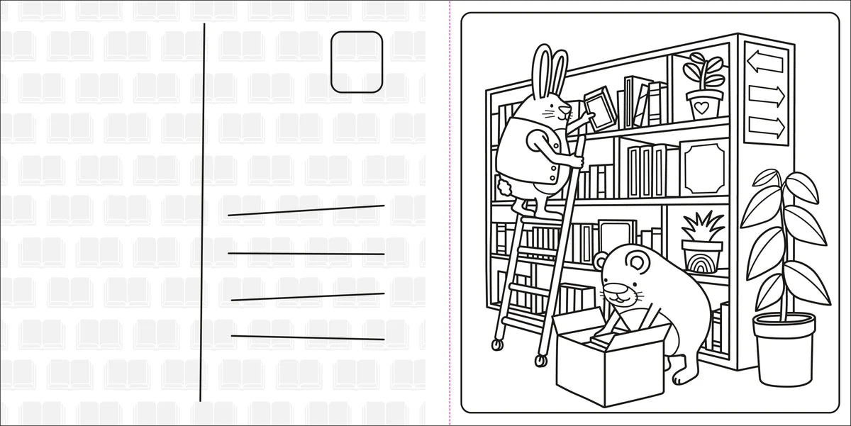 Super Cuties A Cosy Bookshop Colouring Book (Paperback)