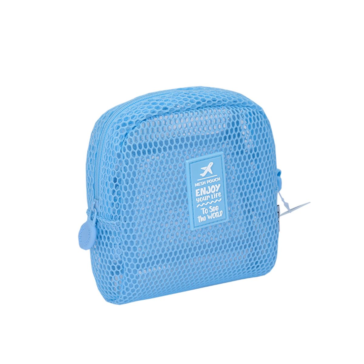  Mesh Square Pouch Blue V24605-BL