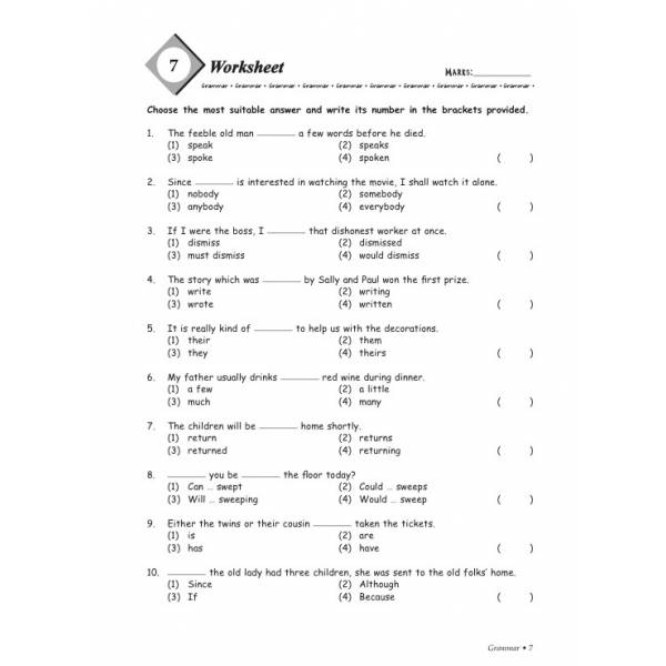 Primary 3 Grammar & Vocabulary