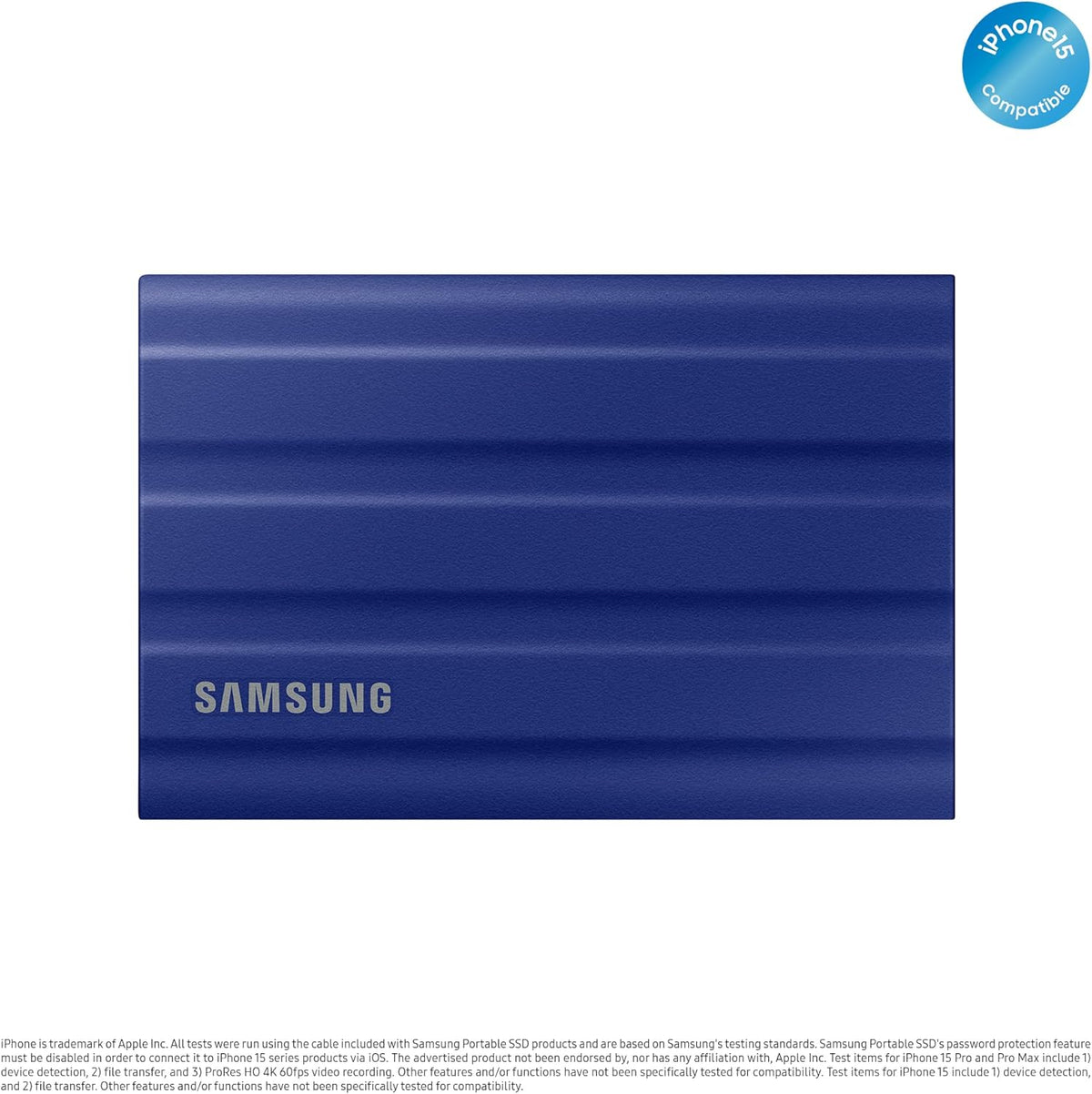 Samsung-3P MU-PE1T0R/WW T7 Shield Portable SSD, 1TB, Blue