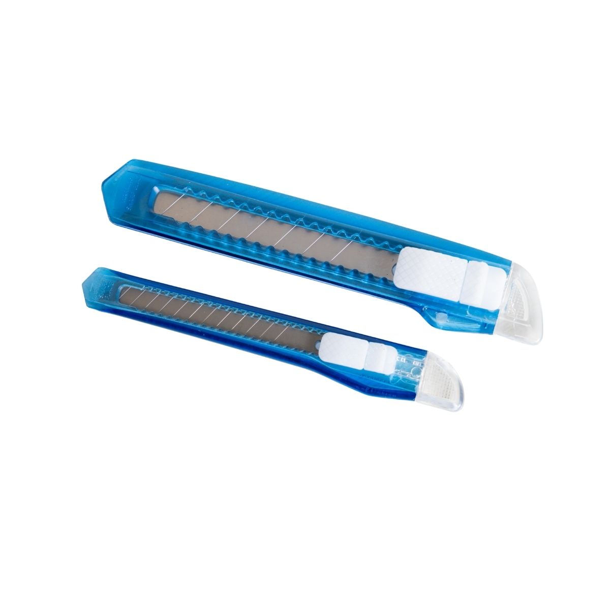 Pop Bazic Utility Cutter Knife Set (18mm & 9mm - Pack of 2) - Blue