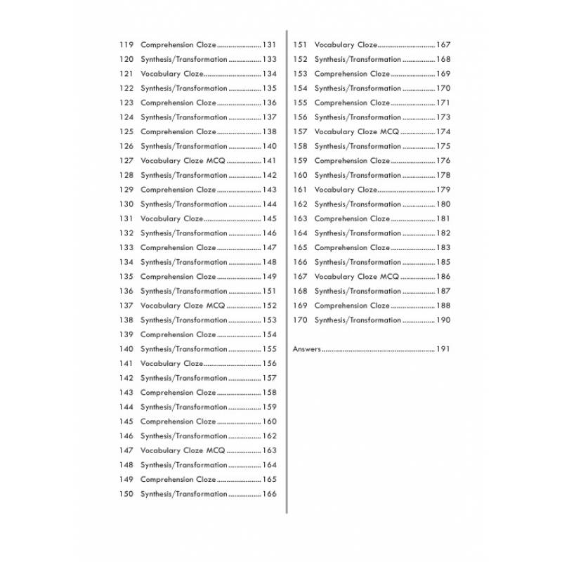 How to Score Synthesis/Transformation Comprehension Cloze Vocabulary Cloze 4