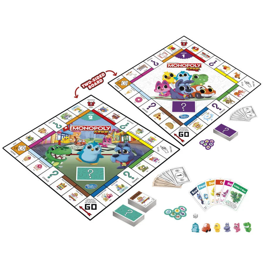 HASBRO MONOPOLY JUNIOR 2 GAMES IN 1