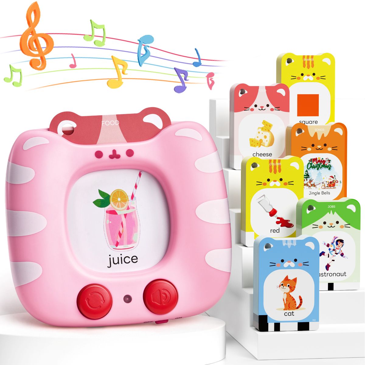 JOYCAT TALKING FLASH CARD ENGLISH PINK