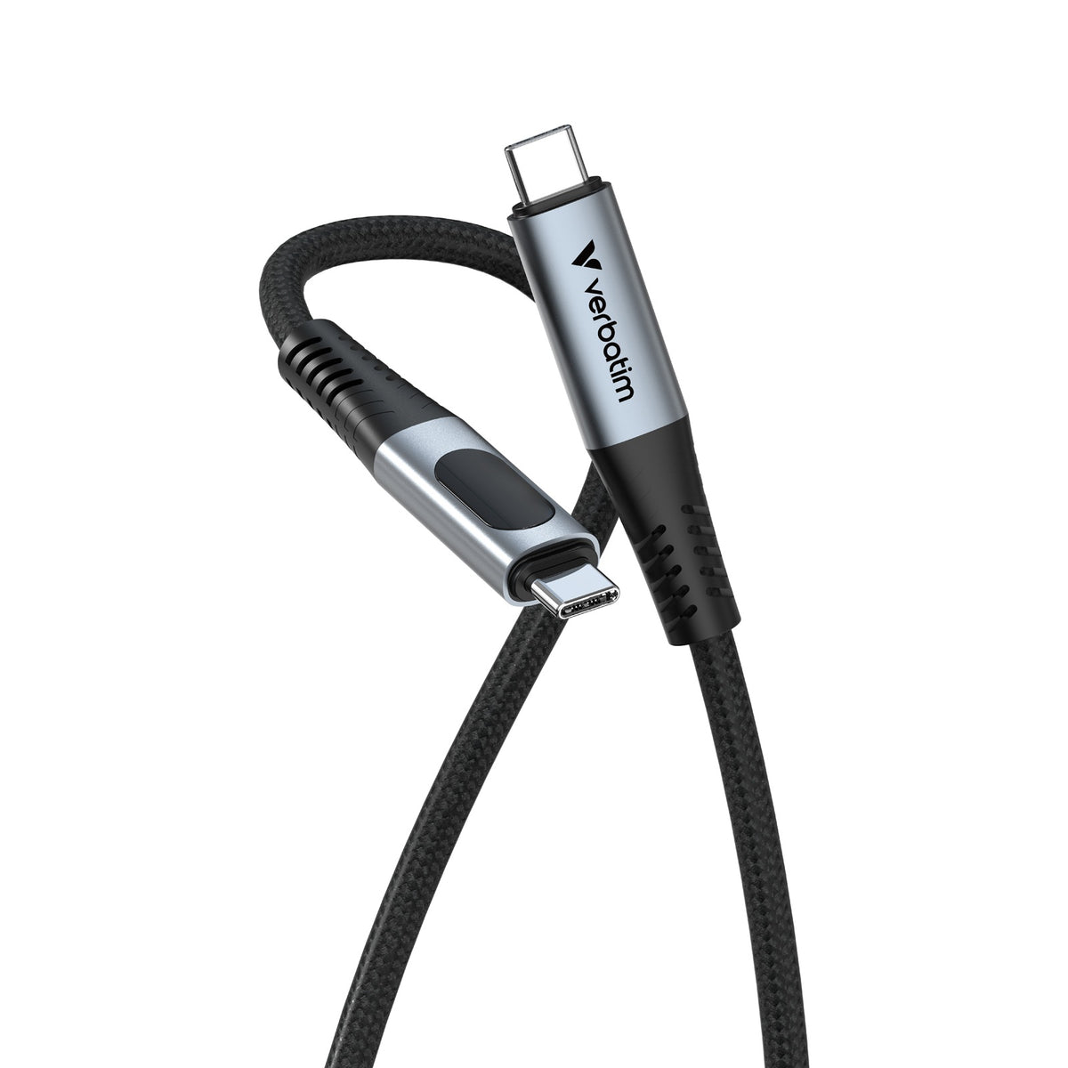 Verbatim Sync & Charge Cable 240W USB-C to USB-C with LED Display (SCC4-CCD240) Black