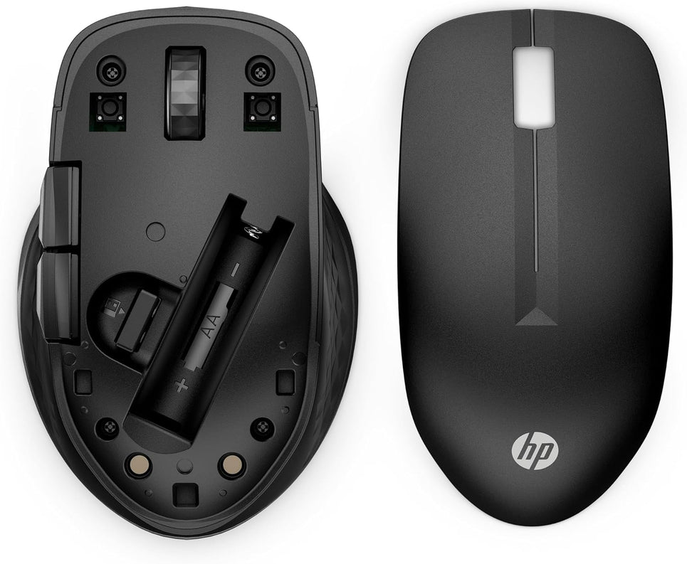 HP 430 Multi-Device Bluetooth Wireless Mouse with USB Dongle, 4 Programmable Buttons & Fast Scrolling (Jet Black)