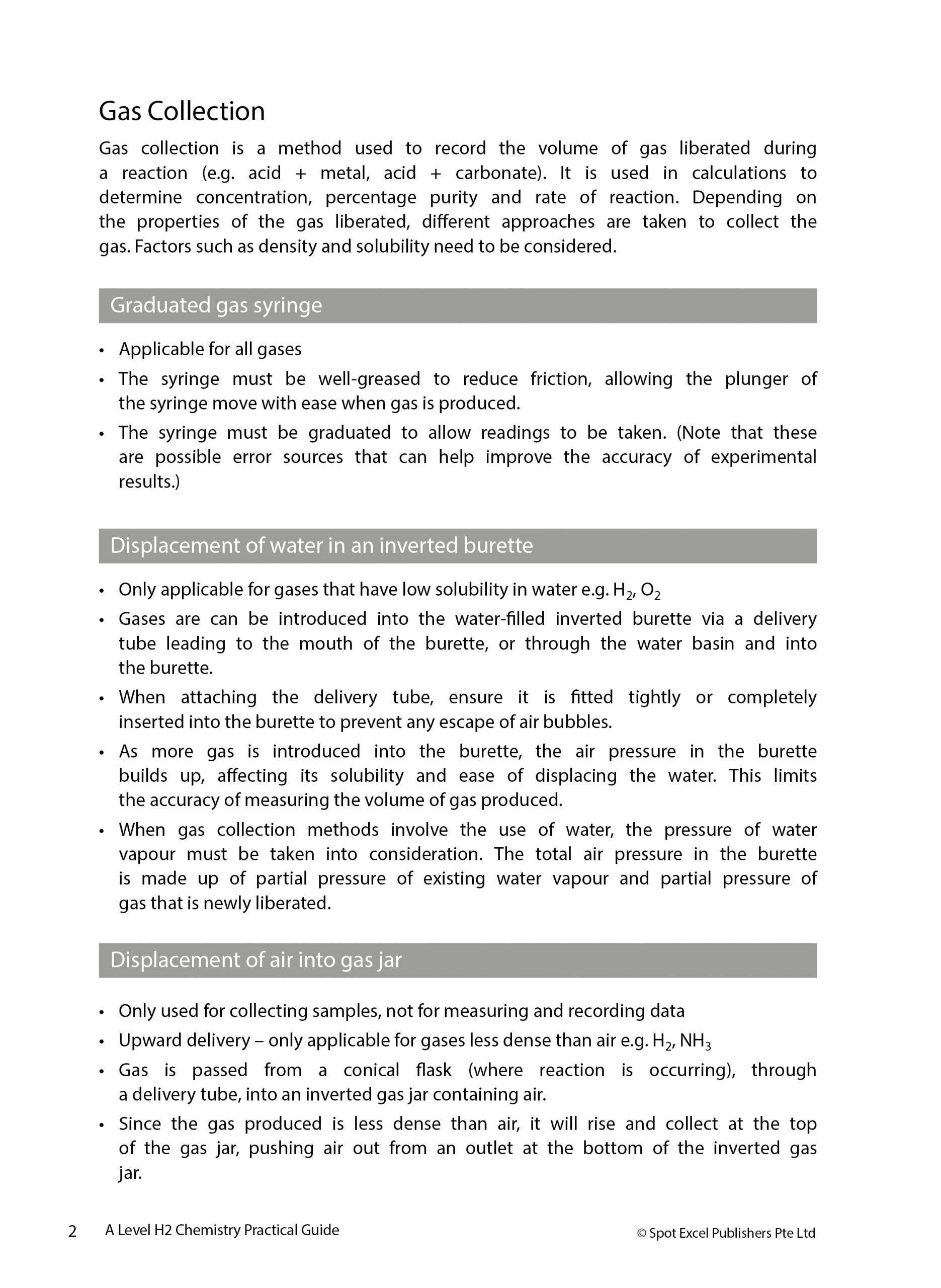 A-Level H2 Chemistry Practical Guide
