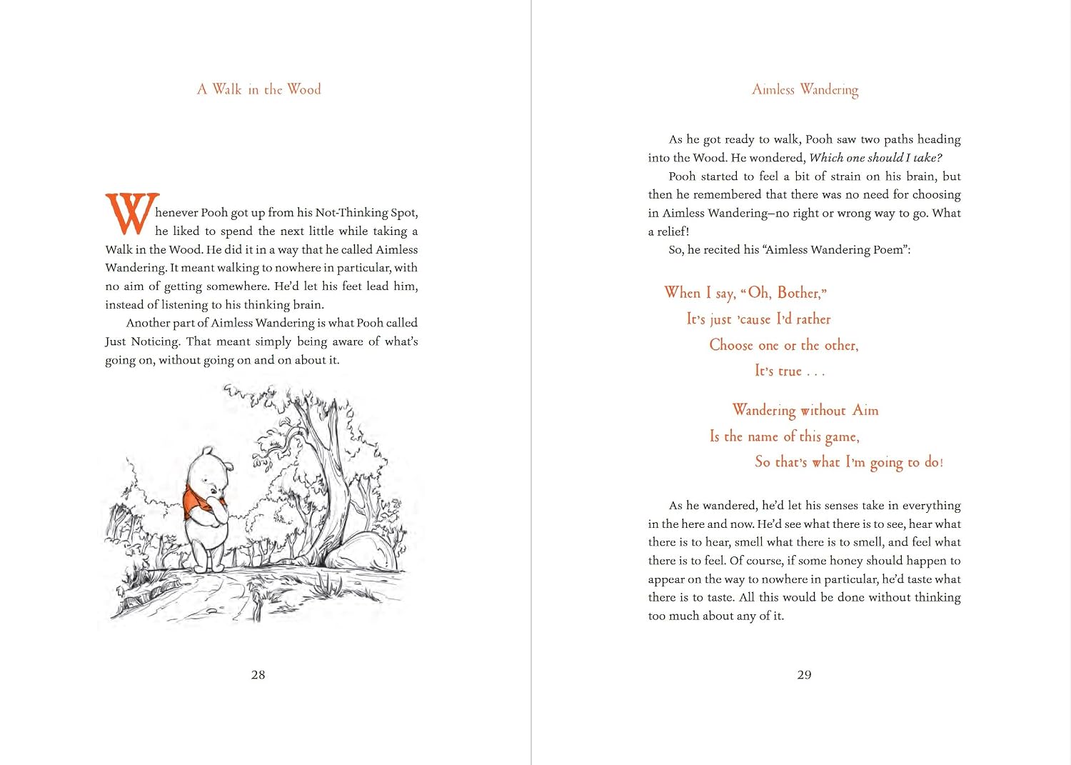 A Walk in the Wood: Meditations on Mindfulness with a Bear Named Pooh (Hardcover)
