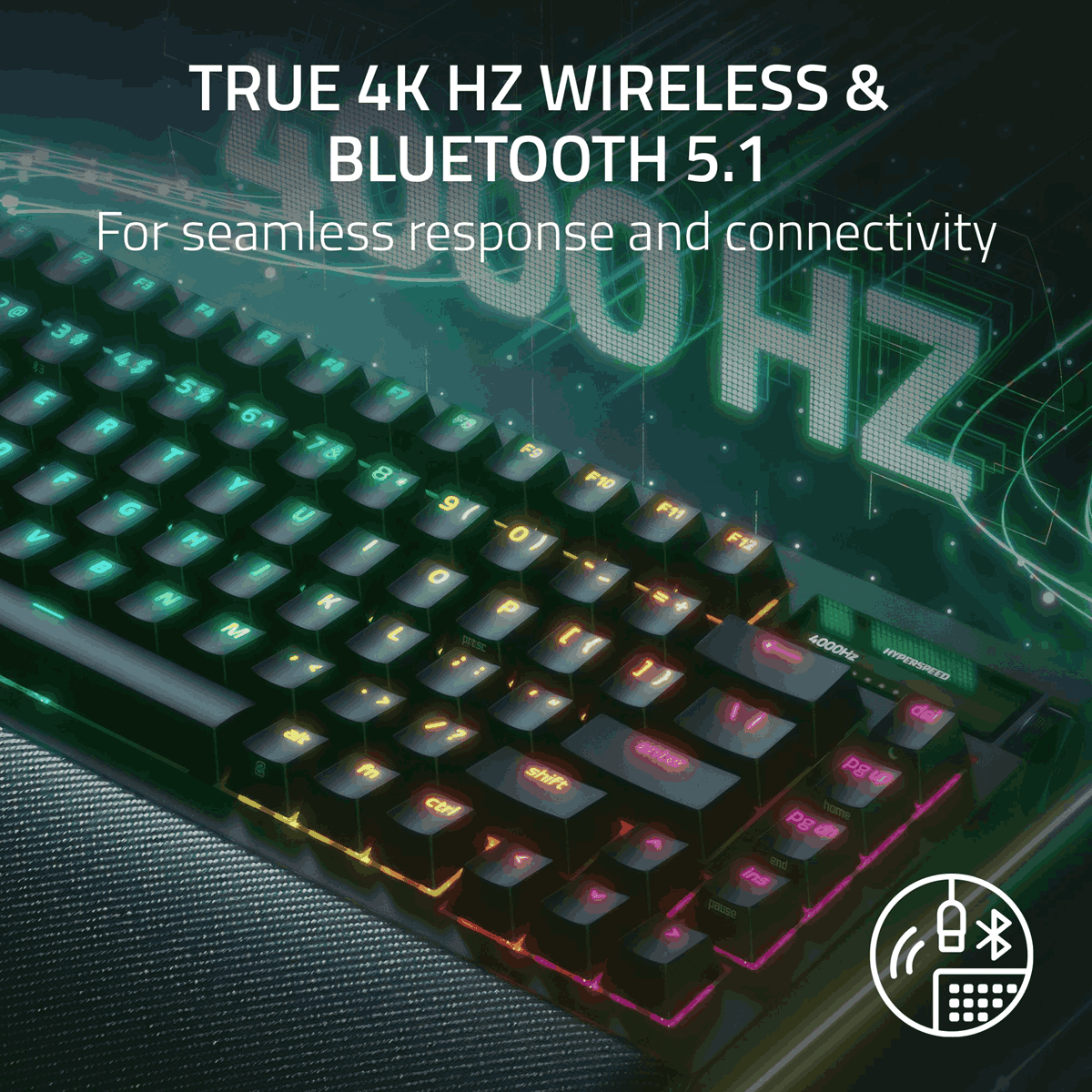 Razer BlackWidow V4 Pro 75% Wireless Hot-Swappable Gaming Keyboard