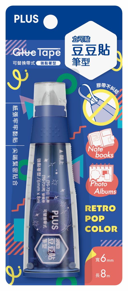 PLUS Norino Glue Tape TG-726 Retro BL