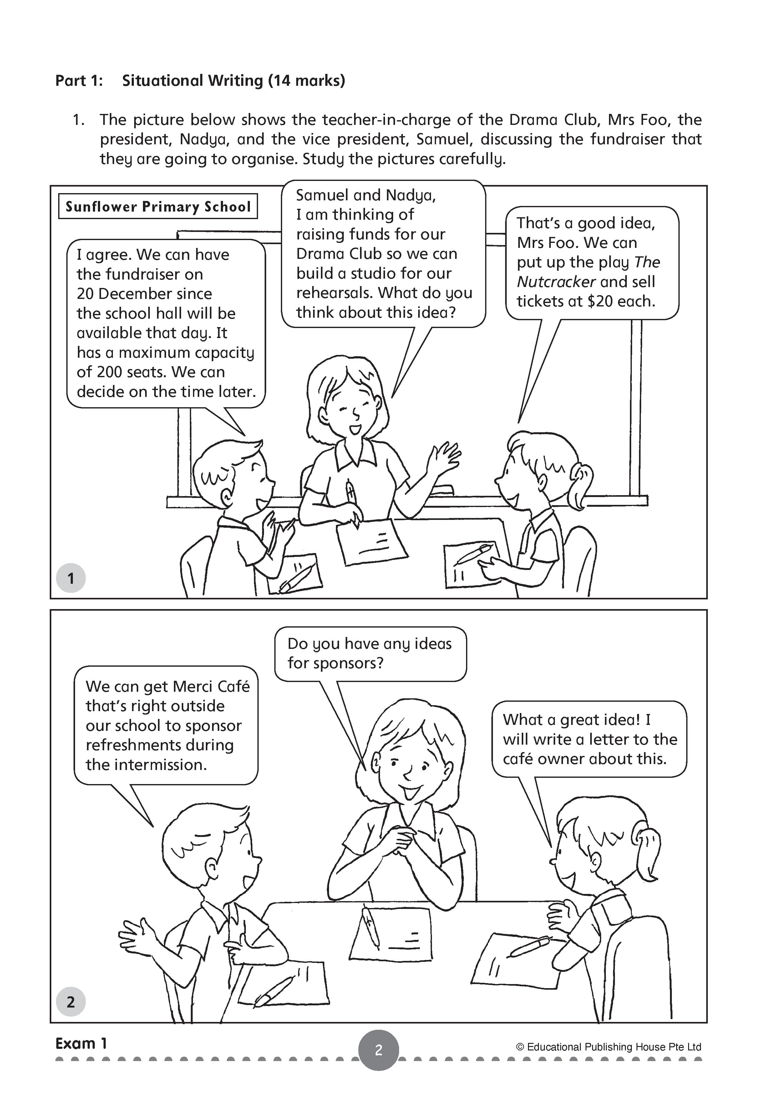 PSLE English Exam Package: Papers 1-4 QR