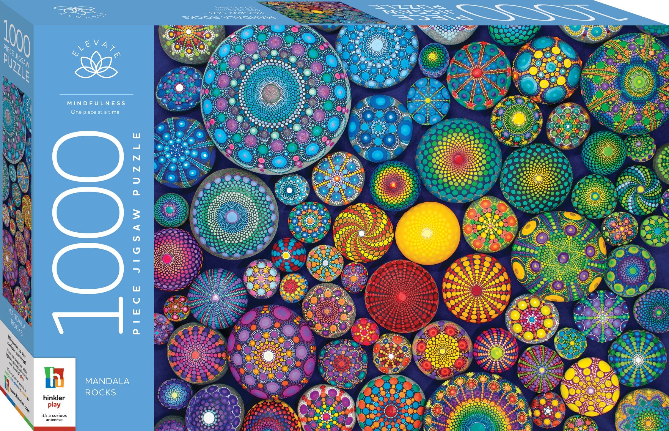 HINKLER ELEVATE 1000 PIECE JIGSAW PUZZLE MANDALA ROCKS