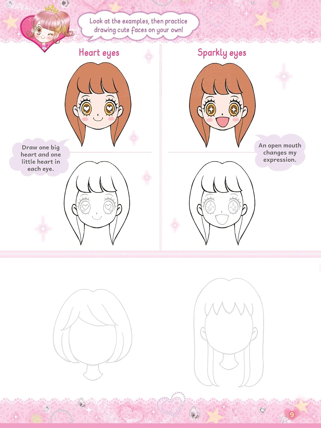 Kawaii Princess Drawing Book (Paperback – Sticker Book)